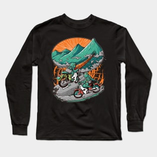 turtle biker artwork Long Sleeve T-Shirt